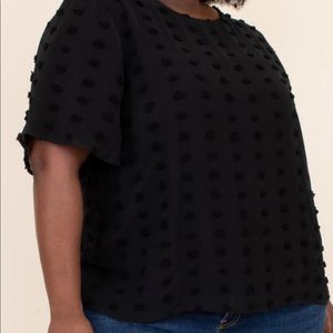 Chic soul black dot top